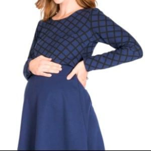 Emma Print Overlay Maternity/Nursing Dress